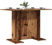 vidaXL Mesa de jantar 110x60x75 cm derivados de madeira madeira velha