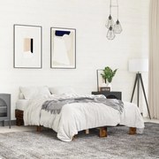 vidaXL Estrutura de cama 135x190 cm derivados madeira/metal