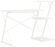 vidaXL Secretária com prateleira 116x50x93 cm branco