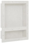 vidaXL Habitáculo chuveiro c/ 2 compartimentos 41x51x10 cm branco mate
