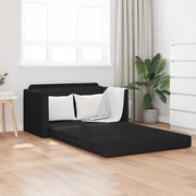 vidaXL Sofá-Camas para Piso 2 em 1 Preto 124x71x78 cm Tecido