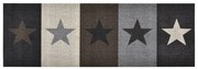 vidaXL Tapete de cozinha lavável com design estrelas 45x150 cm