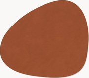 Conjunto de bases de mesa assimétricas em couro artesanais Curve, conjunto de 4