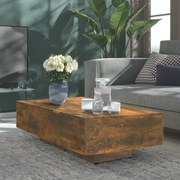 vidaXL Mesa de centro 100x49,5x31 cm derivados madeira carvalho fumado