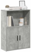 vidaXL Estante 60x24x85 cm derivados de madeira cinzento cimento