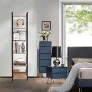 Prateleira, estante de livros Design compacto 30 x 40 x 187,5 cm preto-greige
