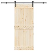 vidaXL Kit de ferragens para porta deslizante 183 cm aço preto