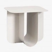 Mesa Lateral Retangular Em Aço (40x45 Cm) Norman Gardénia Branco - Sklum