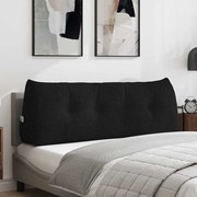 vidaXL Travesseiro para Costas Preto 140 x 24 x 50 cm tecido