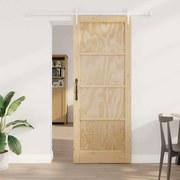 Porta Deslizante vidaXL com Ferragens 83x211 cm Pinho