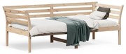 vidaXL Sofá-cama sem colchão 90x190 cm madeira de pinho maciça