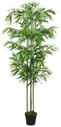 vidaXL Árvore de bambu artificial 864 folhas 180 cm verde