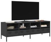 vidaXL Móvel de TV 135x39x43,5 cm aço laminado a frio preto
