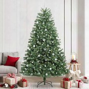 vidaXL Árvore de Natal Articulada Artificial Verde 240 cm PVC e Metal