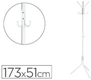 Bengaleiro Metálico Q-Connect Branco 8 Suportes 173x51 cm