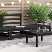 vidaXL 2 pcs conjunto lounge de jardim pinho maciço preto