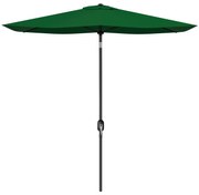 Outsunny Chapéu Sol Grande Jardim Terraço Proteção UV50+ Inclinável Teto Ventilado Manivela 300x200x248 cm Verde | Aosom Portugal