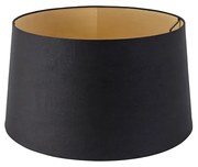 Abajur de algodão preto 40/35/22 com interior dourado Moderno