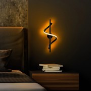 Candeeiro de Parede Likma – Preto – 16 x 41 x 25 cm