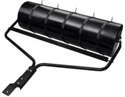 vidaXL Rolo p/ relvado jardim c/ grampos de arejamento 63L ferro preto