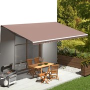vidaXL Tecido de substituição para toldo 6x3 m castanho