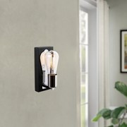 Aplique de Parede Karain – Preto – 9 x 10 x 21 cm