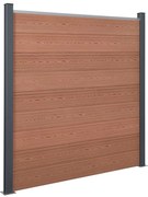 vidaXL Conjunto de painéis de vedação 180x186 cm WPC castanho