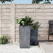 vidaXL Vaso c/ interior removível 21/49 L + aspeto cimento cinza