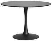 Mesa Cozinha e Sala de Jantar  Mesa TUL (TO), base de metal, lacado preto, 20 cms de diâmetro