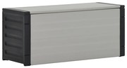 vidaXL Cesto de resíduos para jardim 85x34x40 cm cinzento