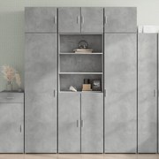 vidaXL Armário alto 70x42,5x185 cm derivados madeira cinzento cimento