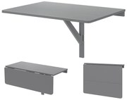 Mesa dobrável de parede de 80 x 60 cm, mesa de escrita flutuante com aba rebatível, branca