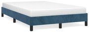 vidaXL Estrutura de cama sem colchão azul escuro 120x190 cm Veludo