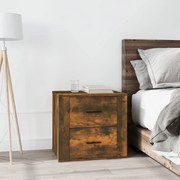 vidaXL Mesa de cabeceira 50x39x47 cm cor carvalho fumado