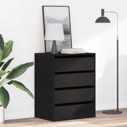 Cômoda vidaXL Preto Carvalho 60x41x76 cm Madeira Derivada