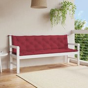 vidaXL Almofadão para banco de jardim tecido oxford vermelho tinto