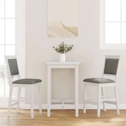 vidaXL Bancos de bar com almofadões 2pcs madeira de seringueira maciça