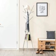 Cabide de Pé com Prateleira Moove – 45x45x180 cm – Cinza Claro – Desig