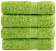 vidaXL Toalhas de mãos premium SOLUND 4pcs 50x100cm 600gsm verde maça