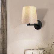 Candeeiro de Parede Profil – Preto e Creme – 18 x 22 cm