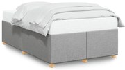 vidaXL Estrutura de cama sem colchão cinza claro tecido