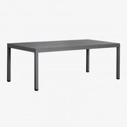 Rectangular Garden Table 210x100 Cm In Marti Aluminum Cinza Grafito - Sklum