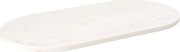 vidaXL Tampo de mesa oval 90x45x2,5 cm madeira de pinho maciça branco