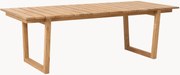 Mesa de jantar para jardim em madeira de teca Eiko, 229 x 100 cm