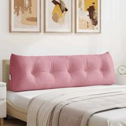 vidaXL Travesseiro para Costas Rosa 160 x 24 x 50 cm Veludo
