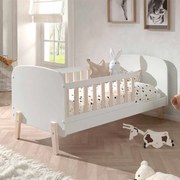 Berço para bebé KIDDY (70x140) fabricado em MDF lacado a branco