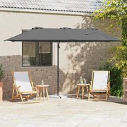 vidaXL Guarda-sol cantilever de jardim Antracite 372 x 198 x 253 cm