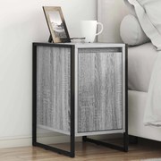 vidaXL Mesa-de-cabeceira Cinza Sonoma 39,5 x 30 x 50 cm