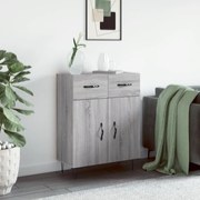 vidaXL Aparador 69,5x34x90 cm derivados de madeira cinzento sonoma