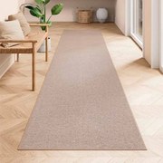 Tapete 80 x 300 cm lavável à máquina castanho camel